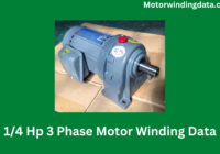 1/4 Hp 3 Phase Motor Winding Data