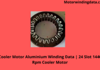 Cooler Motor Aluminium Winding Data