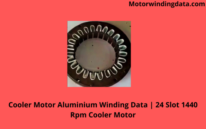 Cooler Motor Aluminium Winding Data