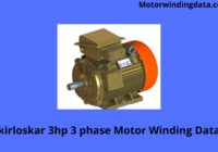 kirloskar 3hp 3 phase Motor Winding Data