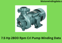 7.5 Hp 2800 Rpm Cri Pump Winding Data