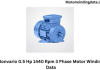 Bonvario 0.5 Hp 1440 Rpm 3 Phase Motor Winding Data