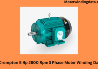 Crompton 5 Hp 2800 Rpm 3 Phase Motor Winding Data